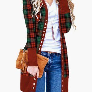 Women's Long Sleeve Snap Button Cardigan